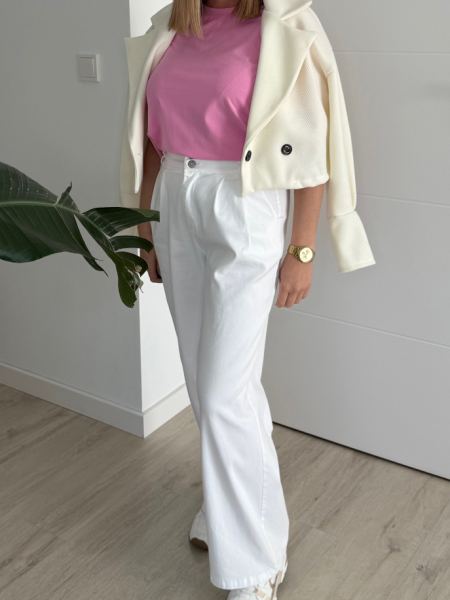 Spodnie Pantaloon białe denim zdjęcie 3