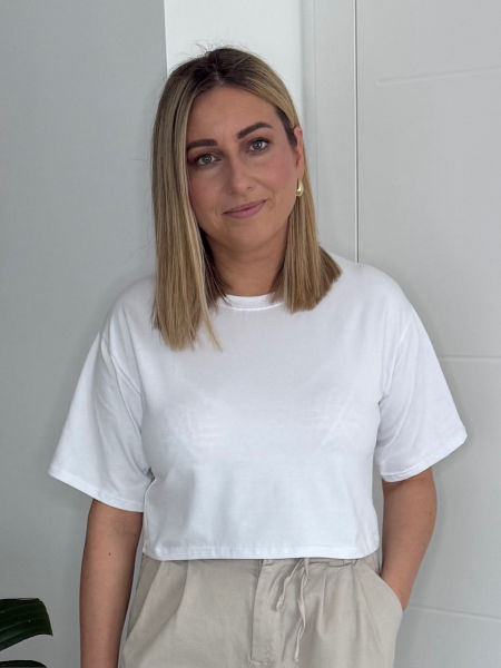 T shirt krótki bawełna biały zdjęcie 1