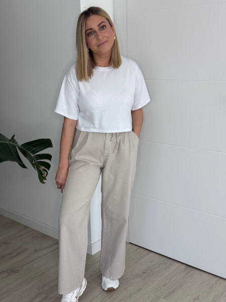 T shirt krótki bawełna biały zdjęcie 2