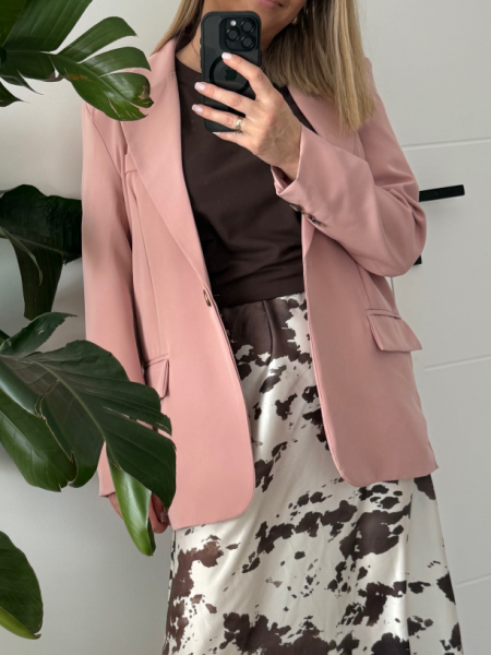 Marynarka Puder róż Oversize zdjęcie 2