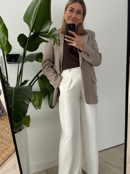 Spodnie Styled perłowe zdjęcie 4