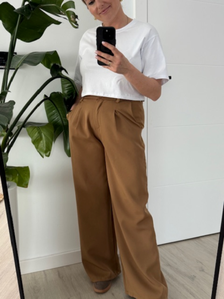 Spodnie Styled carmel zdjęcie 4