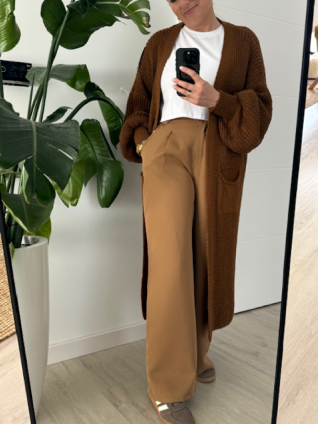 Spodnie Styled carmel zdjęcie 1