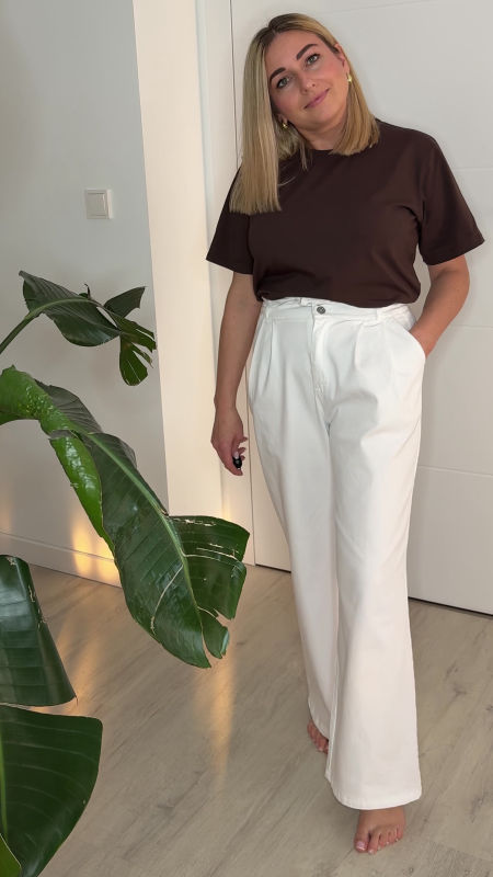 Spodnie Pantaloon białe denim zdjęcie 2